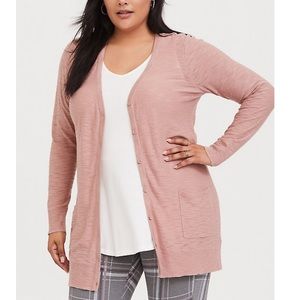 Torrid Blush Pink Boyfriend Cardigan
